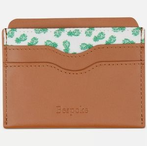 Bespoke Men's Mini Wallet Brown Tan Green Pineappl